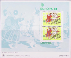 Europa CEPT 1981 Madère - Madeira - Portugal Y&T N°BF2 - Michel N°B2 *** - 22e EUROPA - 1981