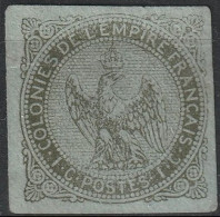 FRANCE COLONIES Emissions Générales  1 (*) Aigle Impérial Oblitéré 1859-1865 (CV 33 €) 2 [ColCla] - Aigle Impérial