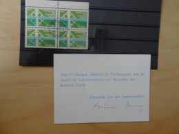 3 Vignettenviererblocks Tiefbauamt Zürich (6125) - Variétés