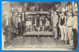 CPA DOS NON DIVISE - SAONE-ET-LOIRE (71) - MONTCEAU-LES-MINES - Puits Maugrand - Descente Des Mineurs - Montceau Les Mines