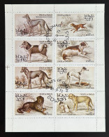 OMAN 1973-ill1 - Dogs - Minisheet Of 8 Illegal Stamps - 1973 - Oman