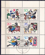DDR 1966 - Märchen, Nr. 1236 - 1241 Im Kleinbogen, Gestempelt / Used - 1950-1970