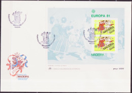 Europa CEPT 1981 Madère - Madeira - Portugal FDC1 Y&T N°BF2 - Michel N°B2 - 22e EUROPA - 1981