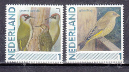 Nederland ,persoonlijke Zegels: Vogels, Birds, : Groene Specht + Groenling, Green Woodpecker + Greenfinch - Neufs