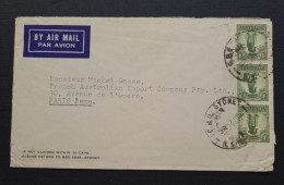 Australie,  Timbres Numéros 118 ×3 Sur Lettre. - Lettres & Documents