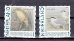 Nederland Persoonlijke Zegels: Vogels, Birds, : Grote Karekiet + Grote Stern, Great Reed Warbler + Sandwich Tern - Ungebraucht