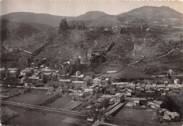 07-ROCHEMAURE-VUE GÉNÉRALE AÉRIENNE SUR LE VILLAGE ET LE RUINES DU CHÂTAEAU - Rochemaure