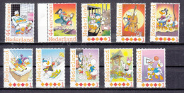 Nederland Persoonlijke Zegels: Donald Duck, Kwik, Kwek En Kwak, Dagebert, Katrien, Basketbal, Ski, Airplane, 10 St - Ungebraucht