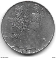 Italy 100 Lire 1956    Km 96.1  Xf+ - 100 Liras