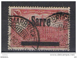 SARRE:  1920  SOPRASTAMPATO  -  1 M. CARMINIO  US.-  YV/TELL. 17 - Gebraucht
