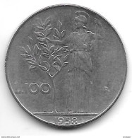 Italy 100 Lire 1958    Km 96.1  Vf+ - 100 Lire