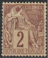 FRANCE COLONIES Emissions Générales 47 (*) Type Alphée Dubois  [ColCla] - Alphée Dubois