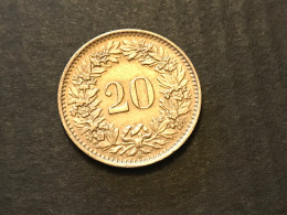 Münze Münzen Umlaufmünze Schweiz 20 Rappen 1961 - 20 Centimes / Rappen