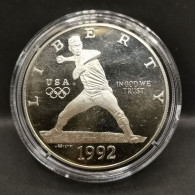 1 DOLLAR ARGENT BE 1992 S JO OLYMPIADES BASEBALL USA / PROOF SILVER - Sammlungen