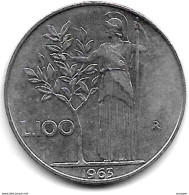 Italy 100 Lire 1963   Km 96.1  Xf+/ms60 - 100 Liras