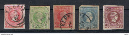 GRECIA:  1886/99  PICCOLO  HERMES  -  5  VAL. US. -  YV/TELL. 59//83 - Used Stamps