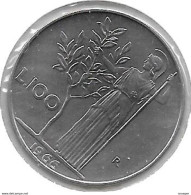 *italy 100 Lire 1966   Km 96.1  Xf+/ms60 - 100 Lire