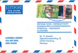 Jamaica Air Mail Cover Sent To Germany 22-5-2000 Topic Stamps - Jamaica (1962-...)