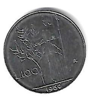 Italy 100 Lire 1969   Km 96.1  Bu/ms65 - 100 Liras