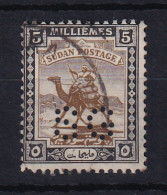 Sdn: 1922   Official - Arab Postman 'S G' Punctured OVPT  SG O23   5m    Used - Soedan (...-1951)