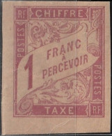 FRANCE COLONIES Emissions Générales Taxe 25 * MLH Type Chiffre Teinte Rose (CV 40 €) [ColCla] 1 - Postage Due