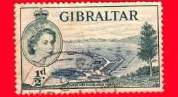 GIBILTERRA - Gibraltar - Usato - 1953 - Paesaggi - Cargo And Passenger Wharves -  ½ - Gibraltar