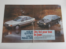 Audi 80 Quattro / Lancia Prisma 4 WD - Coupure De Presse Automobile - Voitures