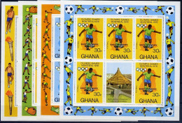 Ghana Série Complète Feuillets JO 76 ** - Ete 1976: Montréal