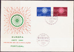 Portugal FDC2 1960 Y&T N°879 à 880 - Michel N°898 à 899 - EUROPA - FDC