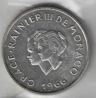 10 Fr 1966 (Ag)  GRACE - RAINIER III DE MONACO - Uncirculated