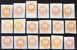 ⁕ Hungary / Ungarn / Magyar Kir. Posta 1874 - 1898 ⁕ Newspapers Stamps / Shades ⁕ 18v Unused / No Gum - Zeitungsmarken