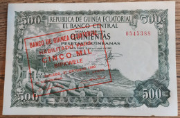 P#19 - 5000 Bipkwele (Overprint On P#2) Equatorial-Guinea 1980 - AUNC! - Equatoriaal-Guinea