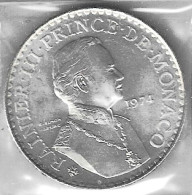 50 Fr 1974 (Ag) RAINIER III PRINCE DE MONACO - Uncirculated