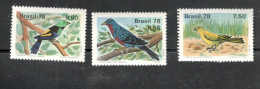 BRAZIL....1978: Michel1651-3mnh** BIRDS - Unused Stamps