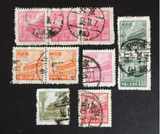 1950  China - Gate Of Heavenly Peace - 10 Stamps - Gebraucht