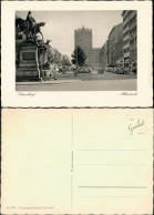 Ansichtskarte Düsseldorf Alleestraße Denkmal Autos Geschäfte Hochhaus 1950 - Duesseldorf