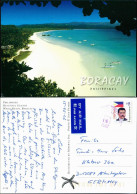 Postcard Boracay Strand Beach Boote Gel. Air Mail 2002 - Philippinen