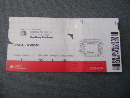 TICKET RSC ANDERLECHT - RWDM  26/11/2023 - Biglietti D'ingresso