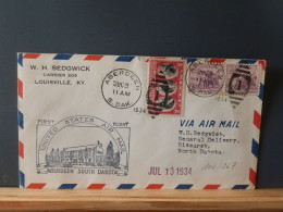 106/267 LETTER  USA  1934  1° FLIGHT - 1c. 1918-1940 Lettres