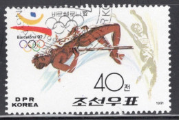 North Korea 1991 Single Stamp To Celebrate Olympic Games - Barcelona, Spain In Fine Used. - Corée Du Nord