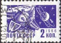 Russie Poste Obl Yv:3161 Mi:3280 Lunik & Spoutnik (Beau Cachet Rond) - Russie & URSS