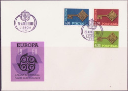 Portugal FDC 1968 Y&T N°1032 à 1034 - Michel N°1051 à 1053 - EUROPA - FDC