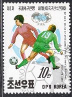 North Korea 1991 Single Stamp To Celebrate Women's World Football Championship, China In Fine Used. - Corée Du Nord