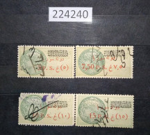224240; French Colonies; Syria; 4 Revenue French Stamps 5, 7.5, 10, 15  Piasters ;Ovpt. Etat De Syrie; USED - Used Stamps