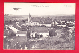 F-88-Arches-02P254  Vue Générale Sur La Ville, Un Aéroplane Qui Survole La Ville, Cpa BE - Arches