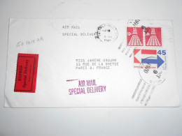 Etats-unis , Lettre Special Delivery De Beverly Hills 1970 Pour Paris - Covers & Documents