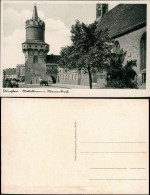 Ansichtskarte Prenzlau Straßenpartie, Turm U. Kirche - Autos 1932 - Prenzlau