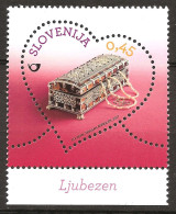 Slovénie Slovenija 2017 N° 1040 ** Amour, Love, Coeur, Cassette, Coffre, Bijoux, Cadeaux, Trésor, Collier, Coffret Perle - Slowenien