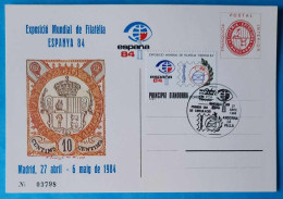 Andorra Viguerie Andorre Entier Postal Entero Avec Oblitération Premier Jour 1984 - Vegueria Episcopal