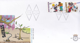 NEDERLAND, 2000, FDC E423a, Cartoon Sjors & Jimmy,  Scan F2124, Only 2 Stamps) - Cartas & Documentos